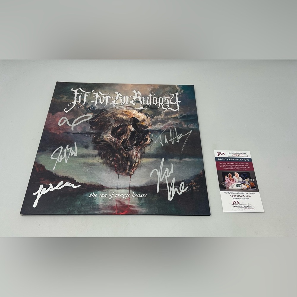 Fit For An Autopsy signed The Sea Of Tragic Beasts Album JSA COA